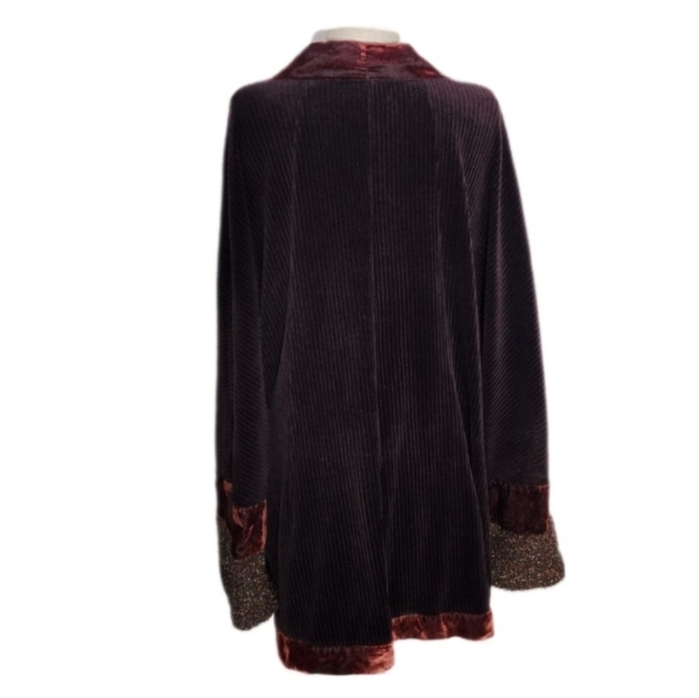 Inner Designs Coat Vintage Opera 1980s Chocolate Brown Size XL - Picture 4 of 15